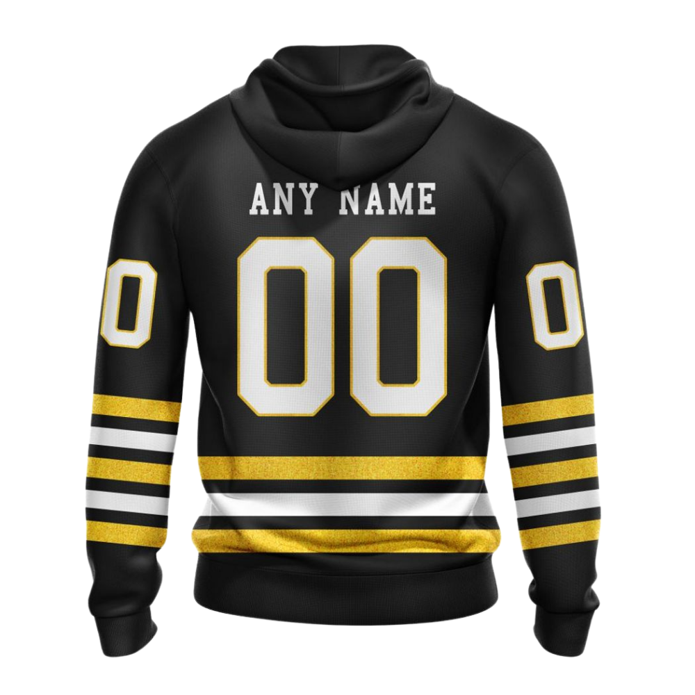 LIMITED EDITION - NEW CUSTOMIZED NHL02 BTB BOSTON BRUINS COMBO HOODIE & LONGPANTS
