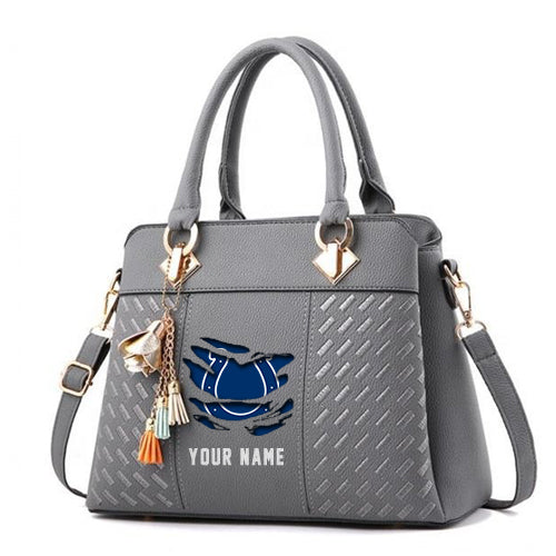 LIMITED EDITION - NEW CUSTOMIZED NFL17 IDC INDIANAPOLIS COLTS HANDBAG IN MULTIPLE COLORS