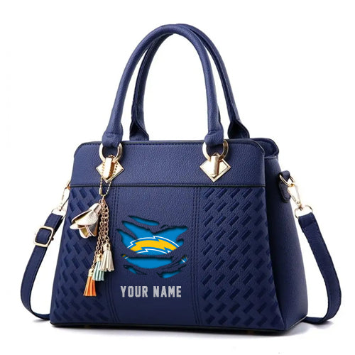 LIMITED EDITION - NEW CUSTOMIZED NFL09 LAC LOS ANGELES CHARGERS HANDBAG IN MULTIPLE COLORS