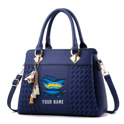 LIMITED EDITION - NEW CUSTOMIZED NFL09 LAC LOS ANGELES CHARGERS HANDBAG IN MULTIPLE COLORS