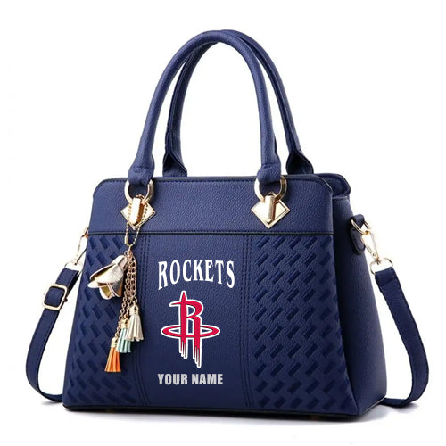 LIMITED EDITION - NEW CUSTOMIZED NBA07 HR HOUSTON ROCKETS WOMEN'S HANDBAGS MULTICOLOR