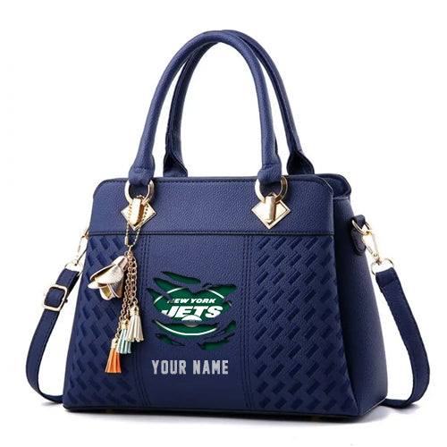 LIMITED EDITION - NEW CUSTOMIZED NFL25 NYJ NEW YORK JETS HANDBAG IN MULTIPLE COLORS
