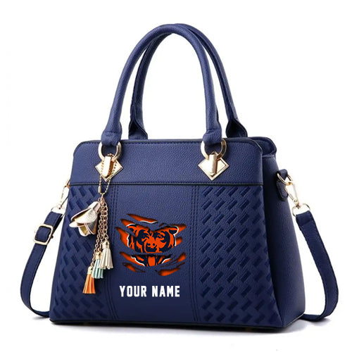 LIMITED EDITION - NEW CUSTOMIZED NFL26 CCB CHICAGO BEARS HANDBAG IN MULTIPLE COLORS