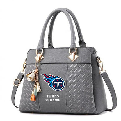 LIMITED EDITION - NEW CUSTOMIZED NFL31 TST TENNESSEE TITANS HANDBAG IN MULTIPLE COLORS
