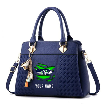 LIMITED EDITION - NEW CUSTOMIZED NFL06 SSH SEATTLE SEAHAWKS HANDBAG IN MULTIPLE COLORS