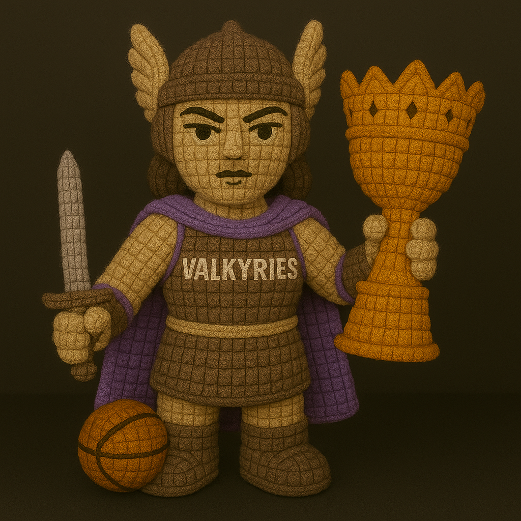 LIMITED EDITION - WNBA 13 GSV GOLDEN STATE VALKYRIES HANDMADE CROCHET