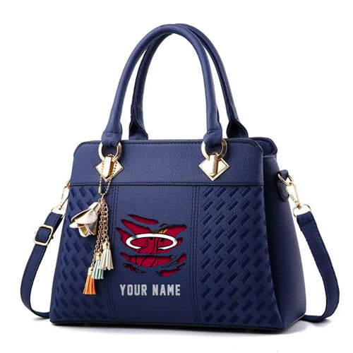 LIMITED EDITION - NEW CUSTOMIZED NBA20 MH MIAMI HEAT WOMEN'S HANDBAGS MULTICOLOR