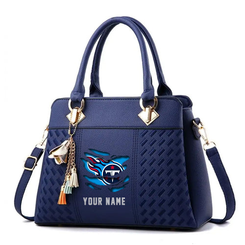 LIMITED EDITION - NEW CUSTOMIZED NFL31 TST TENNESSEE TITANS HANDBAG IN MULTIPLE COLORS