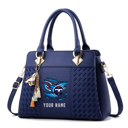 LIMITED EDITION - NEW CUSTOMIZED NFL31 TST TENNESSEE TITANS HANDBAG IN MULTIPLE COLORS