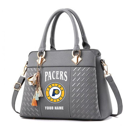 LIMITED EDITION - NEW CUSTOMIZED NBA06 IP INDIANA PACERS WOMEN'S HANDBAGS MULTICOLOR