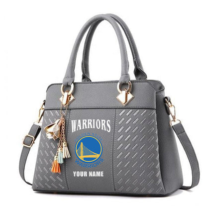 LIMITED EDITION - NEW CUSTOMIZED NBA12 GS GOLDEN STATE WARRIORS WOMEN'S HANDBAGS MULTICOLOR