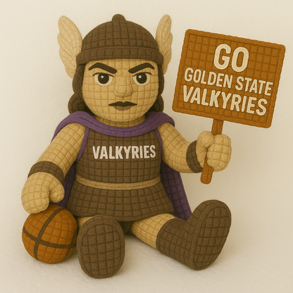LIMITED EDITION - WNBA 13 GSV GOLDEN STATE VALKYRIES HANDMADE CROCHET