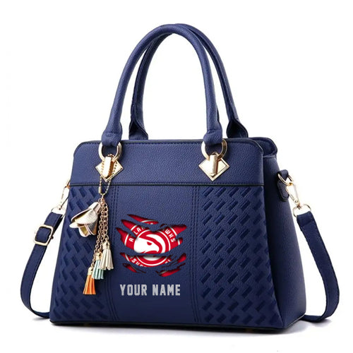 LIMITED EDITION - NEW CUSTOMIZED NBA17 AH ATLANTA HAWKS WOMEN'S HANDBAGS MULTICOLOR