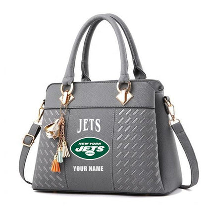 LIMITED EDITION - NEW CUSTOMIZED NFL25 NYJ NEW YORK JETS HANDBAG IN MULTIPLE COLORS