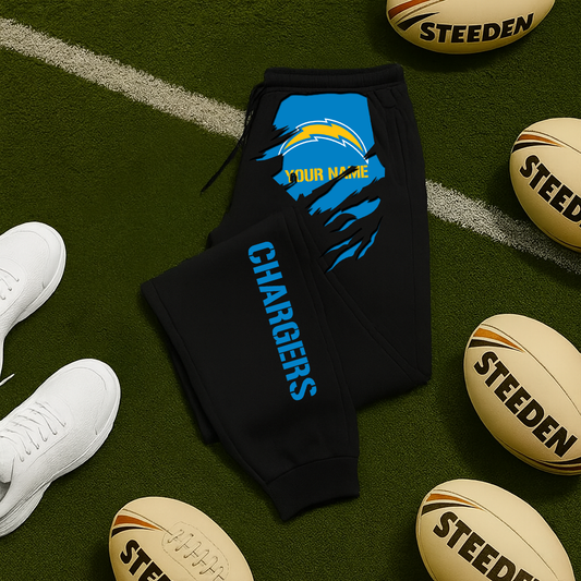 LIMITED EDITION - NEW PERSONALIZED NFL09 LAC LOS ANGELES CHARGERS JOGGERS