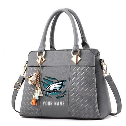 LIMITED EDITION - NEW CUSTOMIZED NFL02 PPE PHILADELPHIA EAGLES HANDBAG IN MULTIPLE COLORS