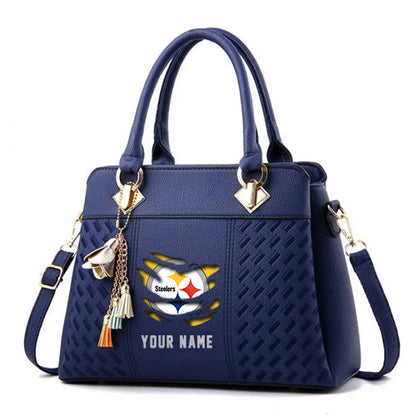 LIMITED EDITION - NEW CUSTOMIZED NFL14 PSB PITTSBURGH STEELERS HANDBAG IN MULTIPLE COLORS