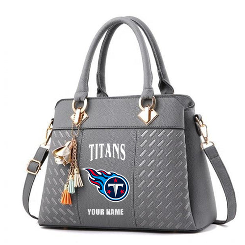 LIMITED EDITION - NEW CUSTOMIZED NFL31 TST TENNESSEE TITANS HANDBAG IN MULTIPLE COLORS