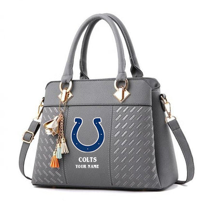 LIMITED EDITION - NEW CUSTOMIZED NFL17 IDC INDIANAPOLIS COLTS HANDBAG IN MULTIPLE COLORS
