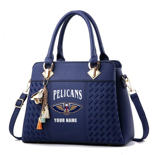 LIMITED EDITION - NEW CUSTOMIZED NBA30 NO NEW ORLEANS PELICANS WOMEN'S HANDBAGS MULTICOLOR