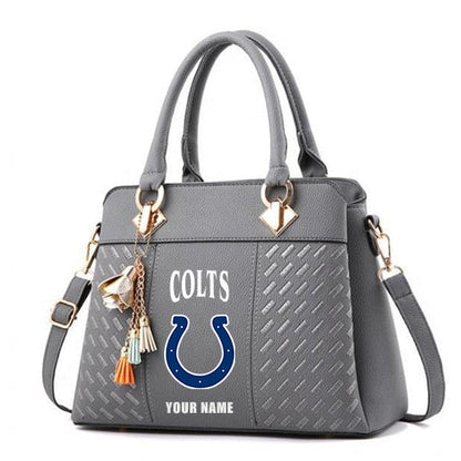 LIMITED EDITION - NEW CUSTOMIZED NFL17 IDC INDIANAPOLIS COLTS HANDBAG IN MULTIPLE COLORS