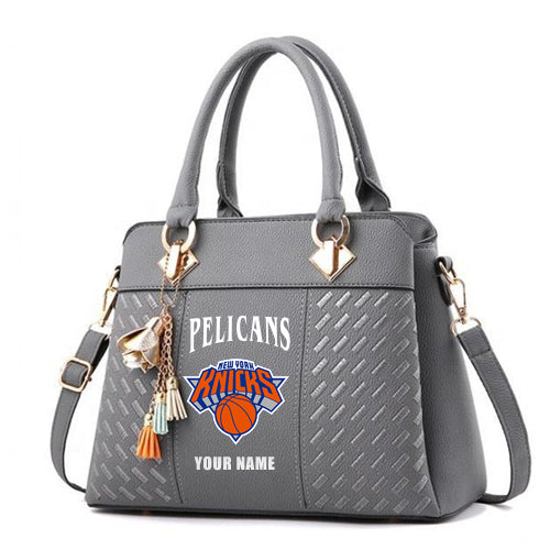 LIMITED EDITION - NEW CUSTOMIZED NBA04 NY NEW YORK KNICKS WOMEN'S HANDBAGS MULTICOLOR