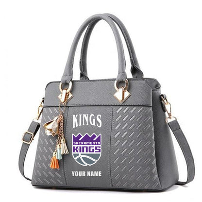 LIMITED EDITION - NEW CUSTOMIZED NBA16 SK SACRAMENTO KINGS WOMEN'S HANDBAGS MULTICOLOR