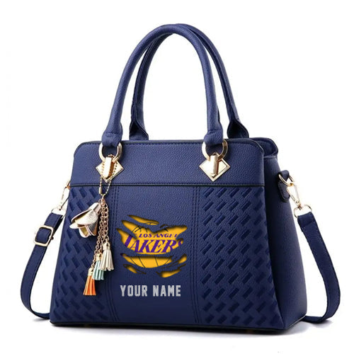 LIMITED EDITION - NEW CUSTOMIZED NBA09 LL LOS ANGELES LAKERS WOMEN'S HANDBAGS MULTICOLOR