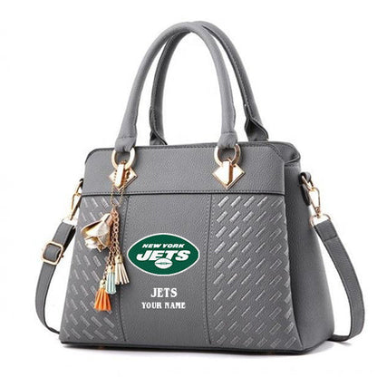 LIMITED EDITION - NEW CUSTOMIZED NFL25 NYJ NEW YORK JETS HANDBAG IN MULTIPLE COLORS