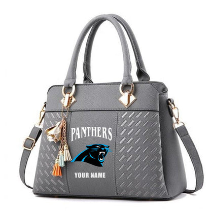 LIMITED EDITION - NEW CUSTOMIZED NFL23 CLP CAROLINA PANTHERS HANDBAG IN MULTIPLE COLORS