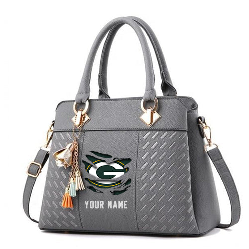 LIMITED EDITION - NEW CUSTOMIZED NFL08 GBP GREEN BAY PACKERS HANDBAG IN MULTIPLE COLORS