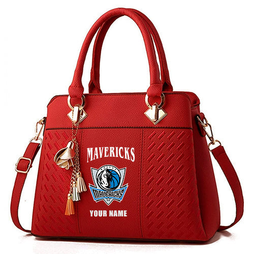 LIMITED EDITION - NEW CUSTOMIZED NBA18 DM DALLAS MAVERICKS WOMEN'S HANDBAGS MULTICOLOR