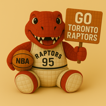 Limited Edition - NBA 24 TR Toronto Raptors Handmade Crochet