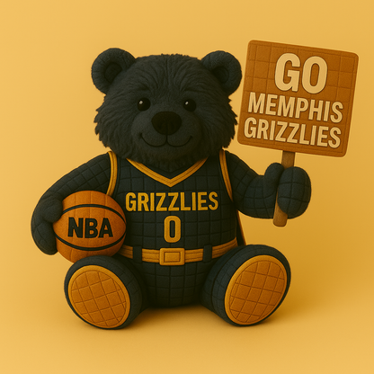 Limited Edition - NBA 13 MG Memphis Grizzlies Handmade Crochet