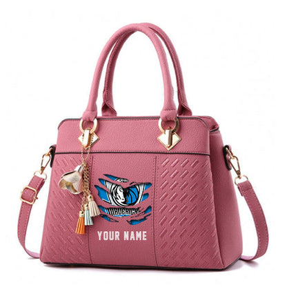 LIMITED EDITION - NEW CUSTOMIZED NBA18 DM DALLAS MAVERICKS WOMEN'S HANDBAGS MULTICOLOR