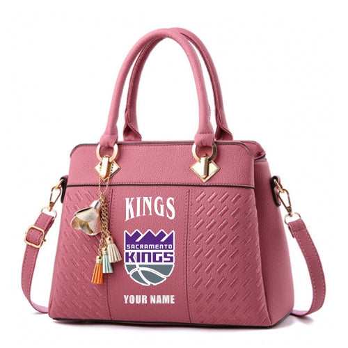 LIMITED EDITION - NEW CUSTOMIZED NBA16 SK SACRAMENTO KINGS WOMEN'S HANDBAGS MULTICOLOR