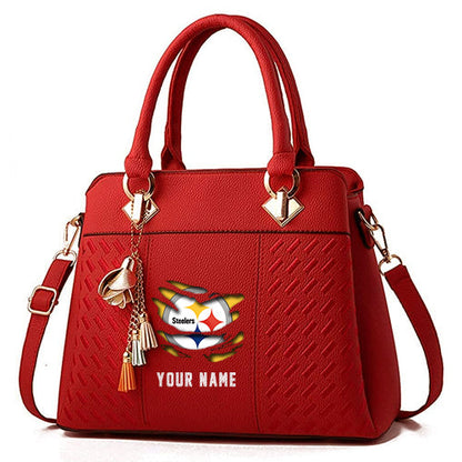 LIMITED EDITION - NEW CUSTOMIZED NFL14 PSB PITTSBURGH STEELERS HANDBAG IN MULTIPLE COLORS