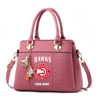 LIMITED EDITION - NEW CUSTOMIZED NBA17 AH ATLANTA HAWKS WOMEN'S HANDBAGS MULTICOLOR
