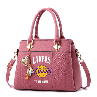 LIMITED EDITION - NEW CUSTOMIZED NBA09 LL LOS ANGELES LAKERS WOMEN'S HANDBAGS MULTICOLOR