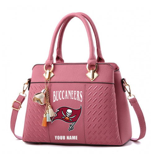 LIMITED EDITION - NEW CUSTOMIZED NFL10 TBB TAMPA BAY BUCCANEERS HANDBAG IN MULTIPLE COLORS