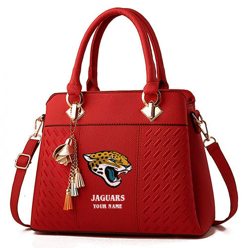 LIMITED EDITION - NEW CUSTOMIZED NFL30 JSJ JACKSONVILLE JAGUARS HANDBAG IN MULTIPLE COLORS