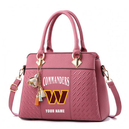 LIMITED EDITION - NEW CUSTOMIZED NFL12 WTC WASHINGTON COMMANDERS HANDBAG IN MULTIPLE COLORS