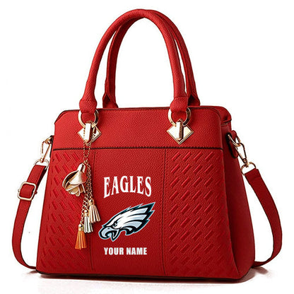 LIMITED EDITION - NEW CUSTOMIZED NFL02 PPE PHILADELPHIA EAGLES HANDBAG IN MULTIPLE COLORS