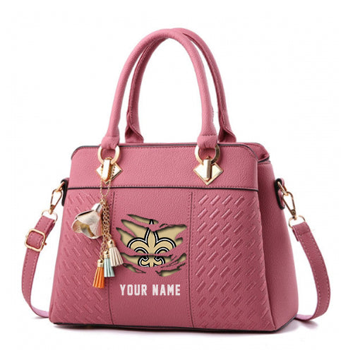 LIMITED EDITION - NEW CUSTOMIZED NFL24 NOS NEW ORLEANS SAINTS HANDBAG IN MULTIPLE COLORS
