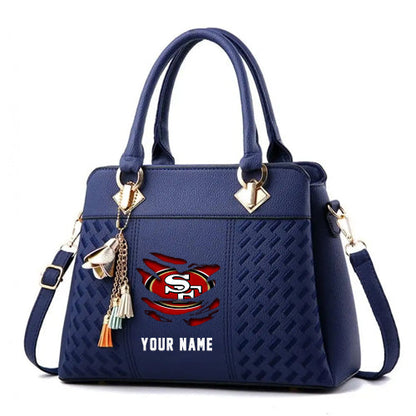 LIMITED EDITION - NEW CUSTOMIZED NFL11 SF49 SAN FRANCISCO 49ERS HANDBAG IN MULTIPLE COLORS
