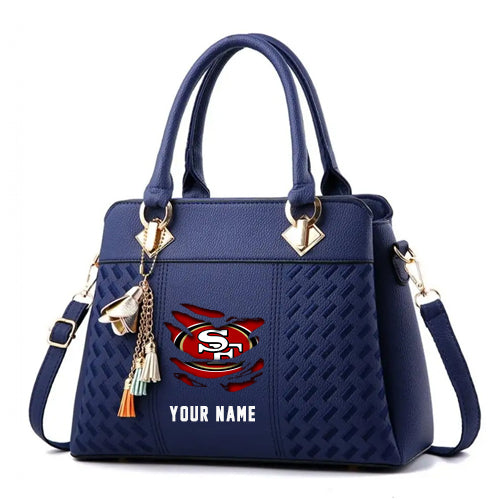 LIMITED EDITION - NEW CUSTOMIZED NFL11 SF49 SAN FRANCISCO 49ERS HANDBAG IN MULTIPLE COLORS