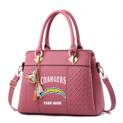 LIMITED EDITION - NEW CUSTOMIZED NFL09 LAC LOS ANGELES CHARGERS HANDBAG IN MULTIPLE COLORS