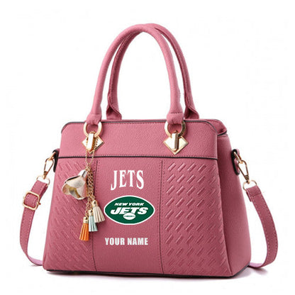 LIMITED EDITION - NEW CUSTOMIZED NFL25 NYJ NEW YORK JETS HANDBAG IN MULTIPLE COLORS