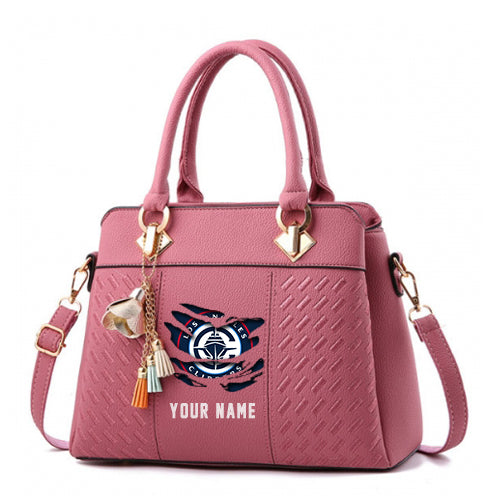 LIMITED EDITION - NEW CUSTOMIZED NBA10 LC LOS ANGELES CLIPPERS WOMEN'S HANDBAGS MULTICOLOR