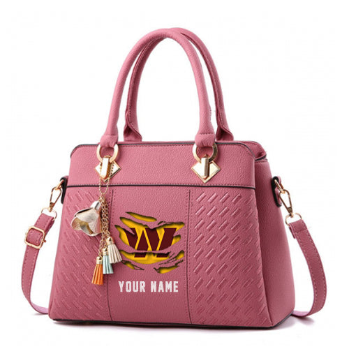 LIMITED EDITION - NEW CUSTOMIZED NFL12 WTC WASHINGTON COMMANDERS HANDBAG IN MULTIPLE COLORS